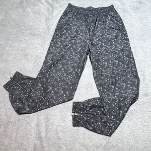 Varley Pants Joggers Womens Small Printed Mini Camo Floral Nylon Black Beckett